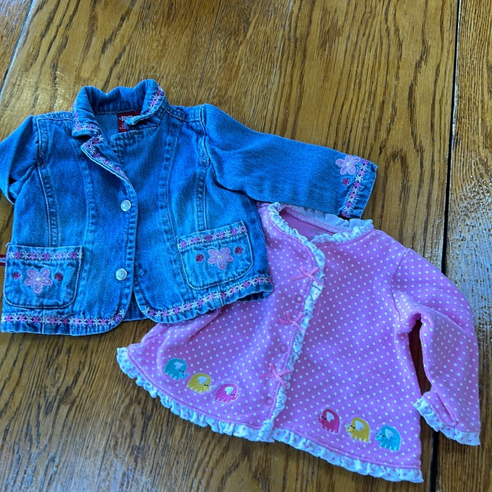 Vintage Infants jackets size 6-9 Mo. Set of 2. Bongo and Welcome to the World.